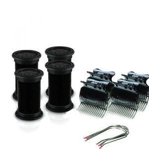 Электробигуди Diva, черные, D422, бигуди+шпильки+зажимы, 32 mm