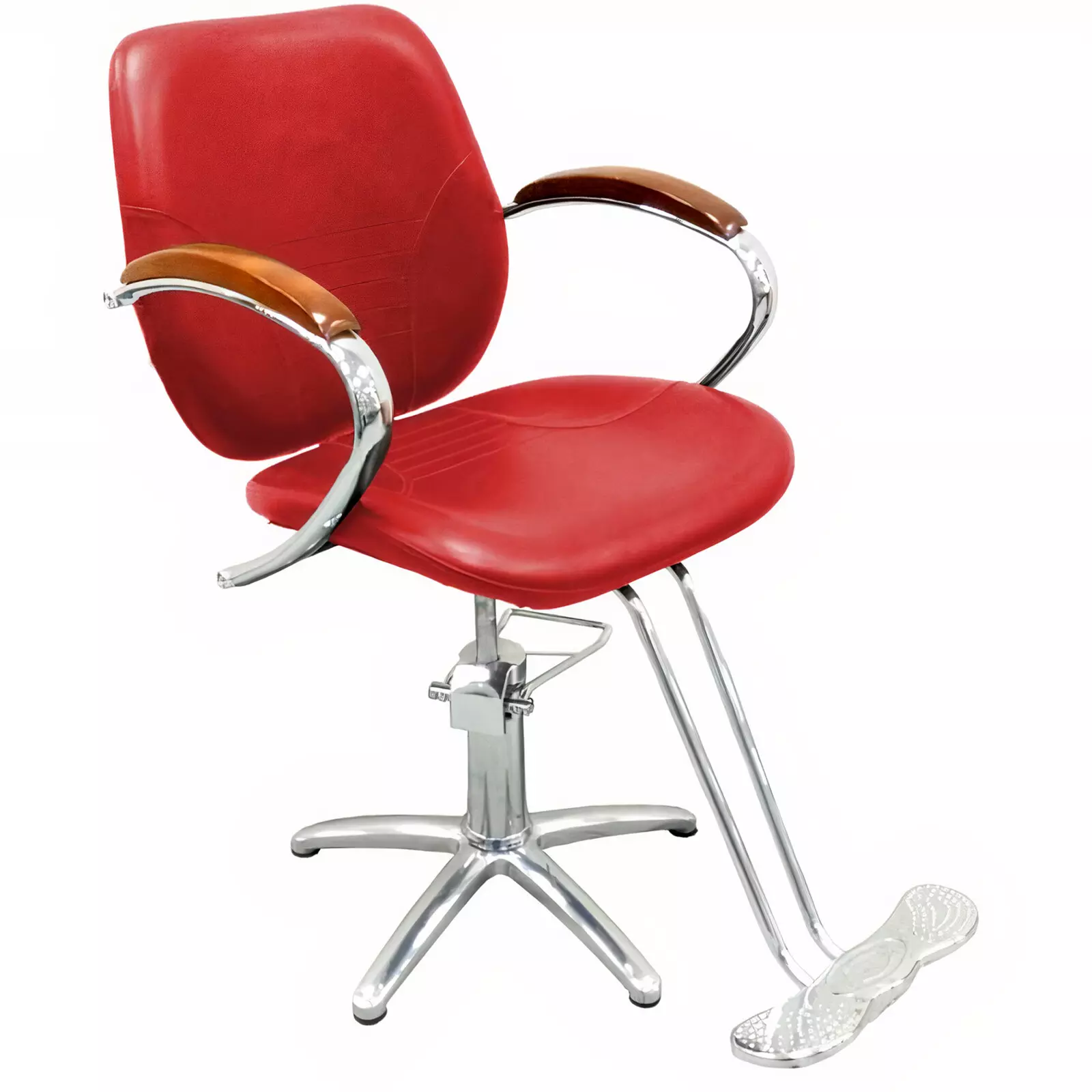 Кресло парикмахерское на гидравлике Tico Professional BM68124, красное