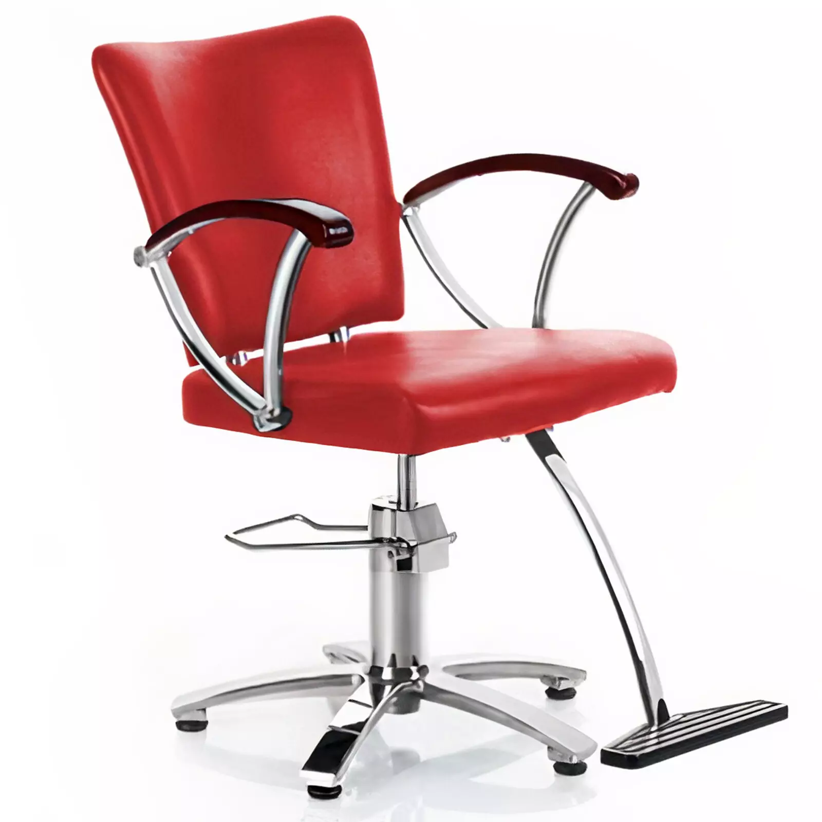 Кресло парикмахерское на гидравлике Tico Professional BM68128, красное