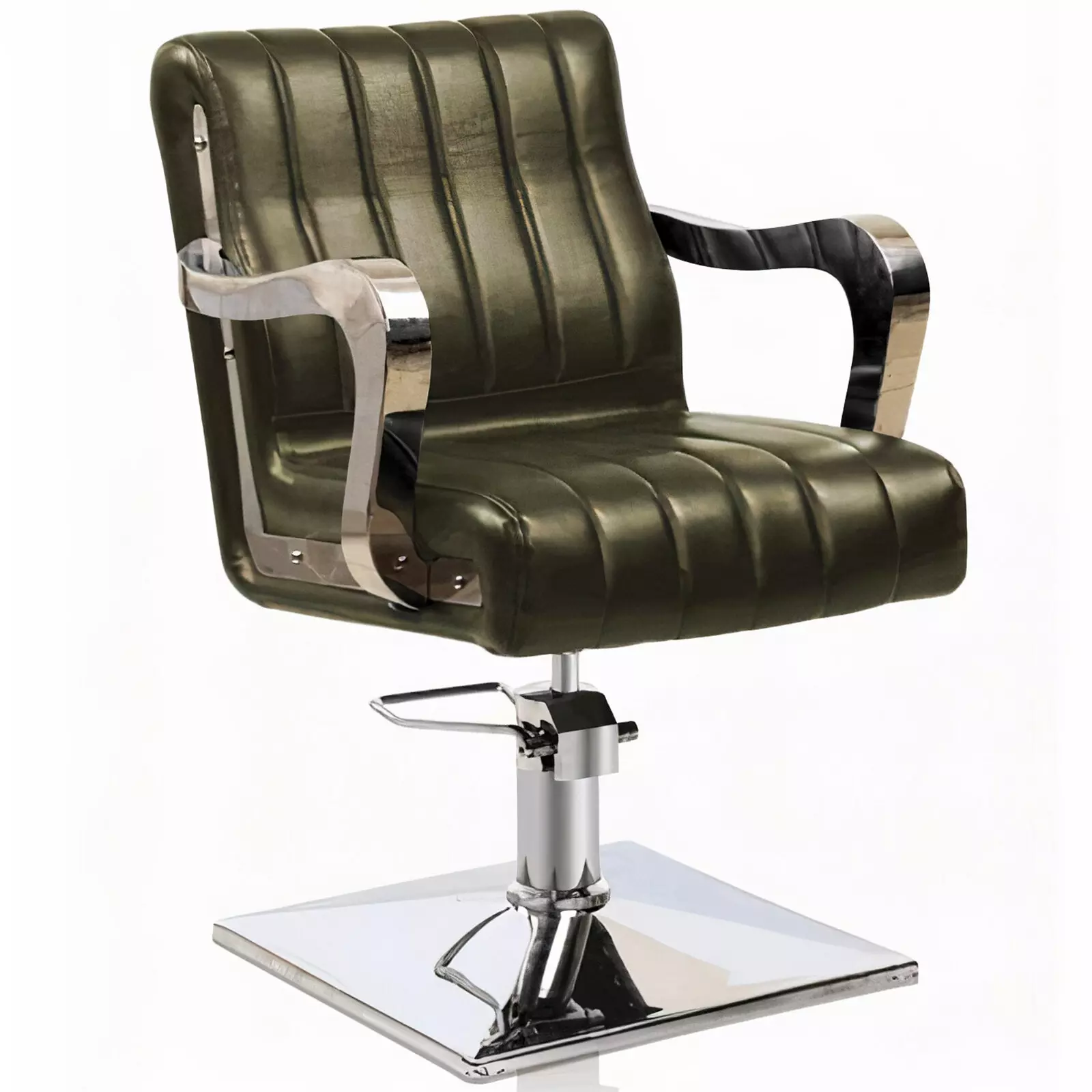 Кресло парикмахерское на гидравлике Tico Professional BM68463-831, зеленое