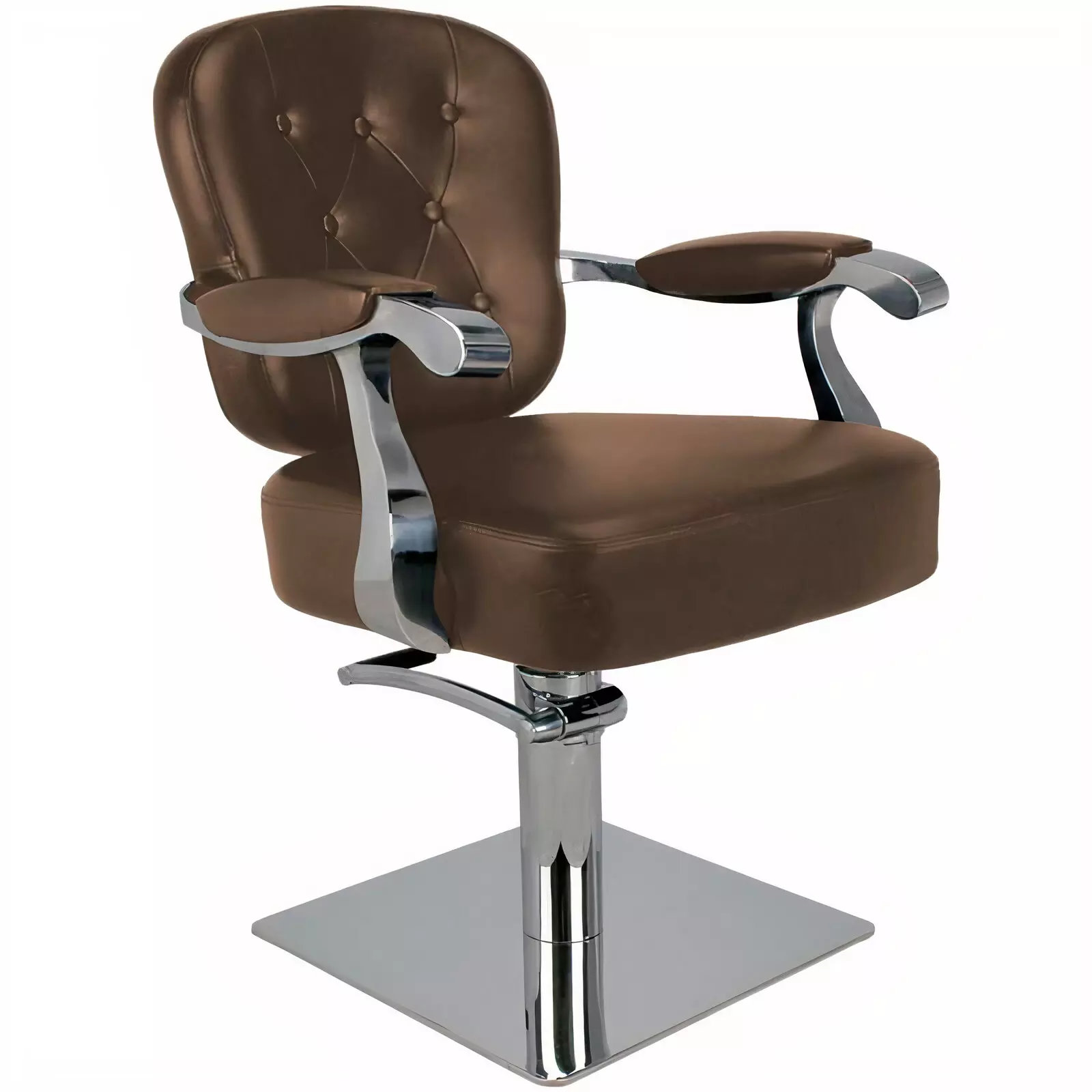 Кресло парикмахерское на гидравлике Tico Professional BM68504-734, коричневое