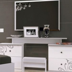 Туалетный столик для макияжа, трюмо "Богема" в двух цветах с зеркалом без рамы