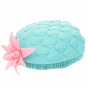 Силиконовая мочалка для душа BeautyMafia, Ананас, Голубая