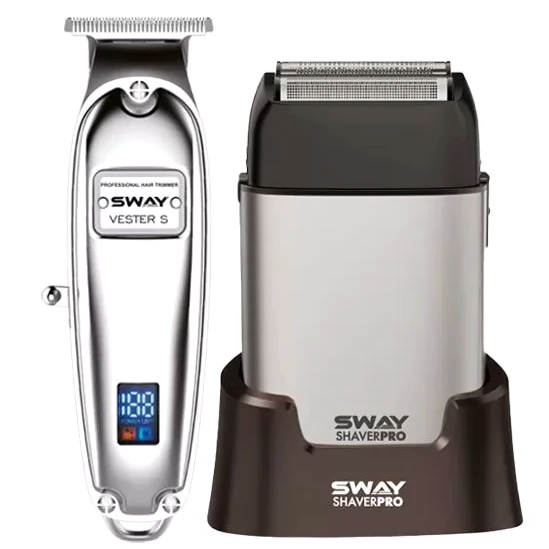 Набор парикмахера Sway триммер Vester S + шейвер Shaver Pro Silver
