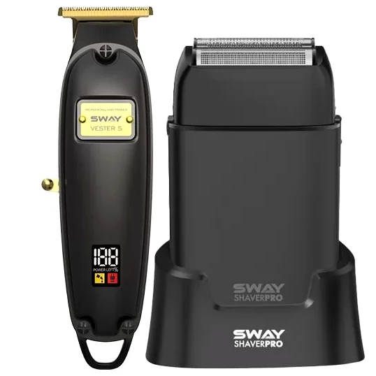 Набор парикмахера Sway триммер Vester S BGE + шейвер Shaver Pro Black