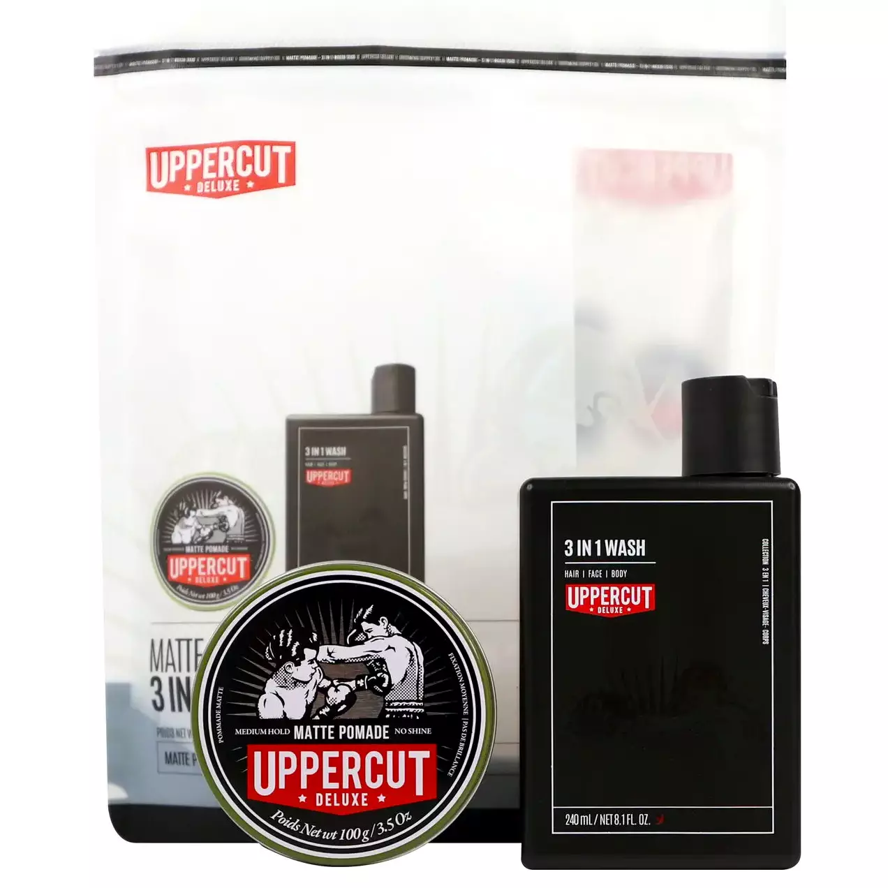 Мужской подарочный набор Uppercut, Шампунь 3в1 + помада для волос