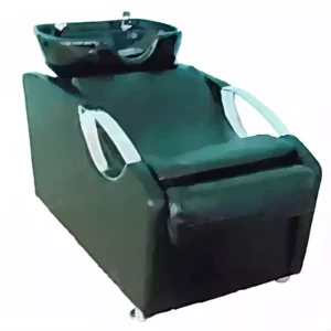 Мийка перукарська ДенlС Professional DM-B6038, з чорним кріслом і керамічною раковиною чорного кольору