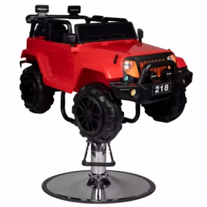 Детское парикмахерское кресло машинка Gabbiano SUV, на гидравлике, красное