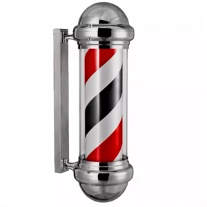 Barber Pole с LED-лампой, 75 см, красно-черно-белый